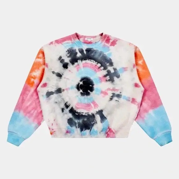 Madhappy Evil Eye Heritage Crewneck - Sherbert, Medium, Nwot